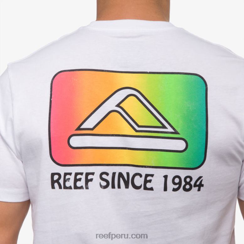 playera de manga corta cardwick blanco brillante 0RZL2570 hombres Reef