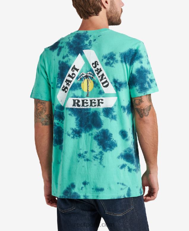 playera de manga corta con teñido anudado schmoe bloque azul icew 0RZL2627 hombres Reef