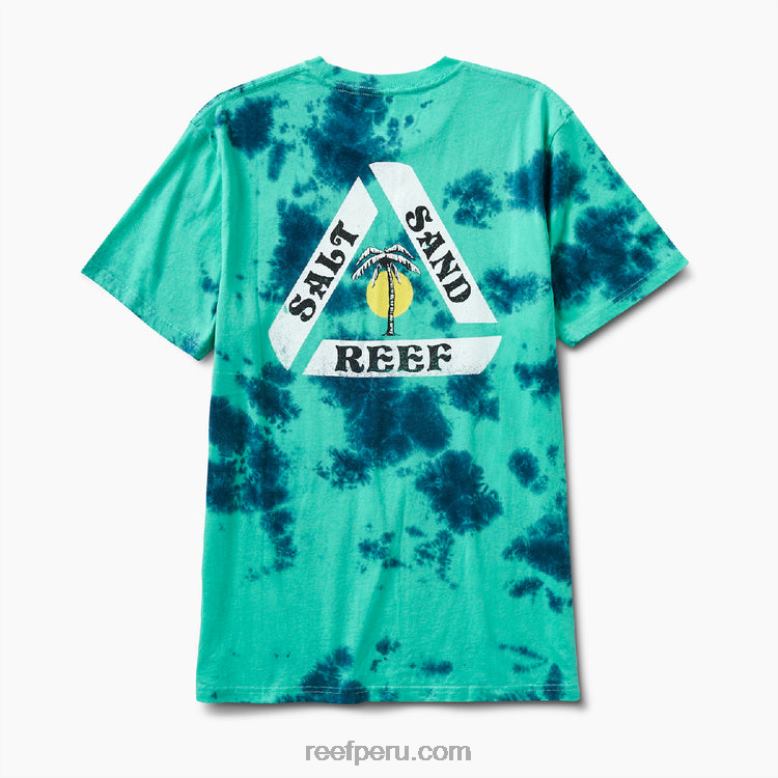 playera de manga corta con teñido anudado schmoe bloque azul icew 0RZL2627 hombres Reef