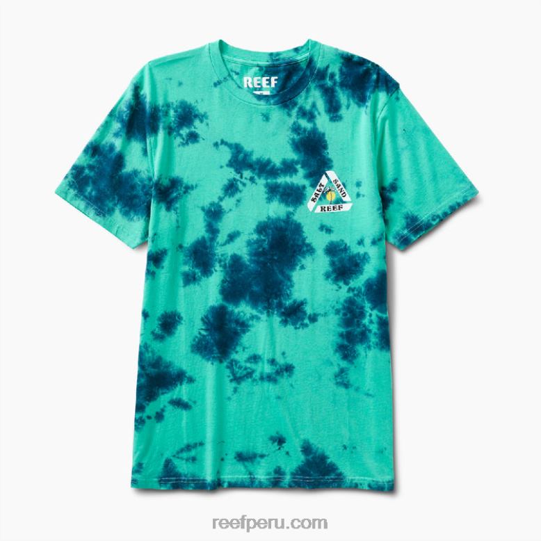 playera de manga corta con teñido anudado schmoe bloque azul icew 0RZL2627 hombres Reef