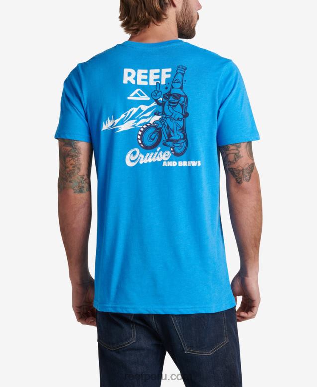playera de manga corta crucero azul francés 0RZL2573 hombres Reef