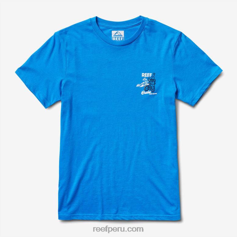 playera de manga corta crucero azul francés 0RZL2573 hombres Reef