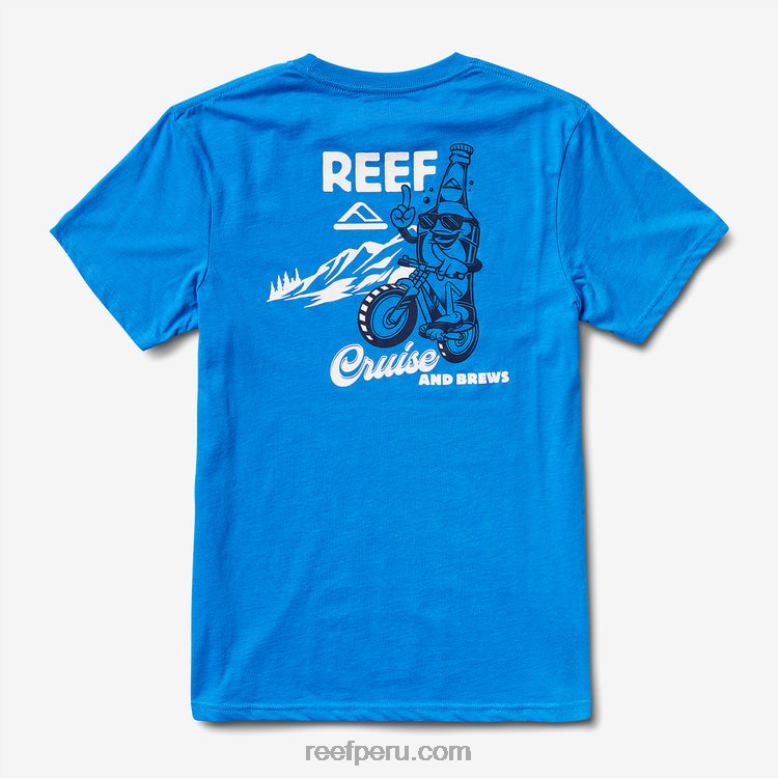 playera de manga corta crucero azul francés 0RZL2573 hombres Reef