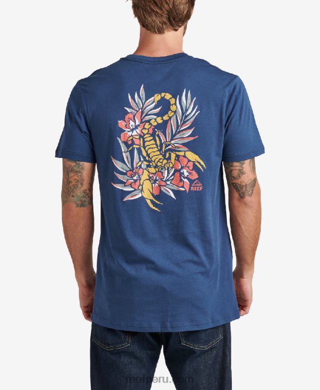 playera de manga corta de depredador insignia azul 0RZL2631 hombres Reef