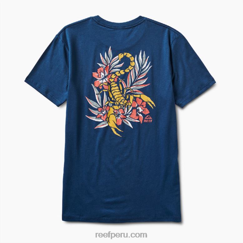 playera de manga corta de depredador insignia azul 0RZL2631 hombres Reef