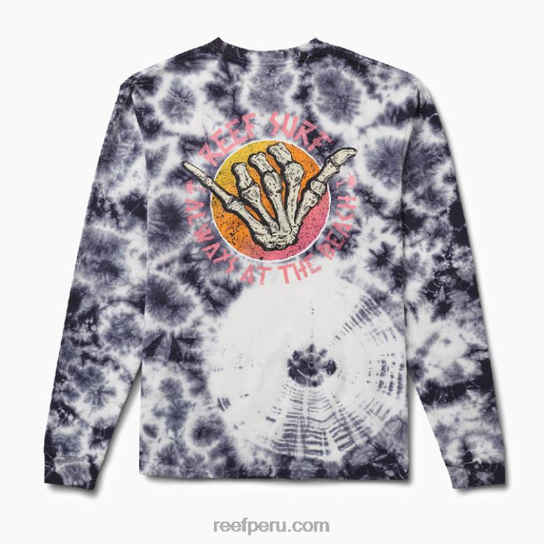 playera de manga larga con teñido anudado orquídea 0RZL2622 hombres Reef