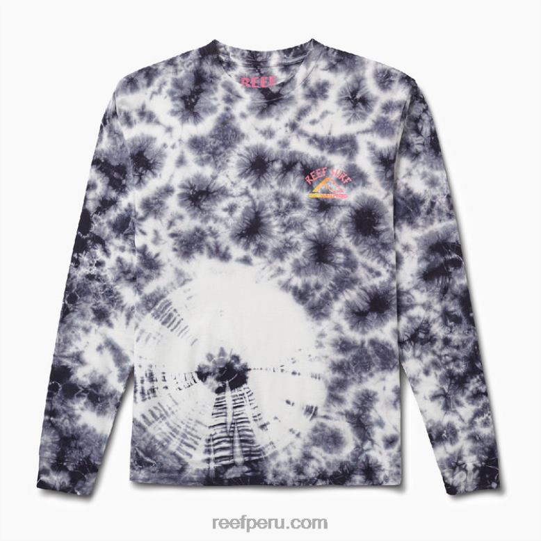 playera de manga larga con teñido anudado orquídea 0RZL2622 hombres Reef