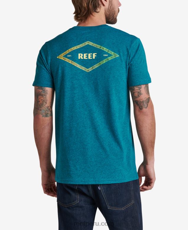 unir camiseta de manga corta brezo negro cian 0RZL2575 hombres Reef