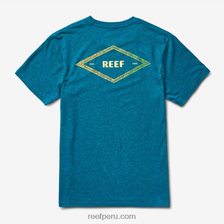 unir camiseta de manga corta brezo negro cian 0RZL2575 hombres Reef