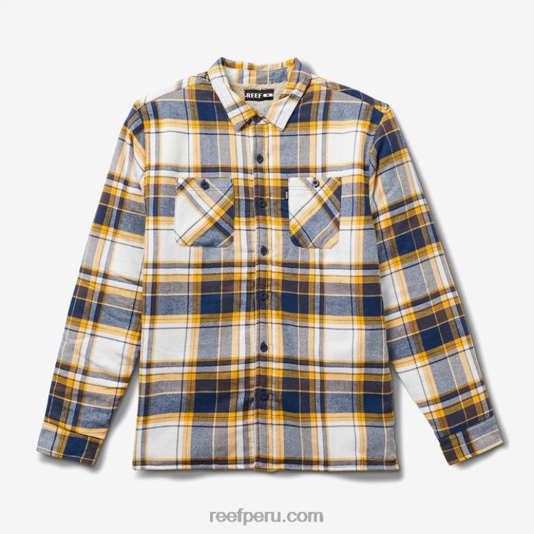 chamarra de manga larga hickman azul índigo 0RZL2730 hombres Reef