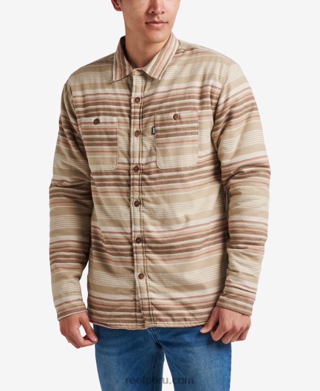 chamarra sherpa manga larga toro leche de almendras 0RZL2590 hombres Reef