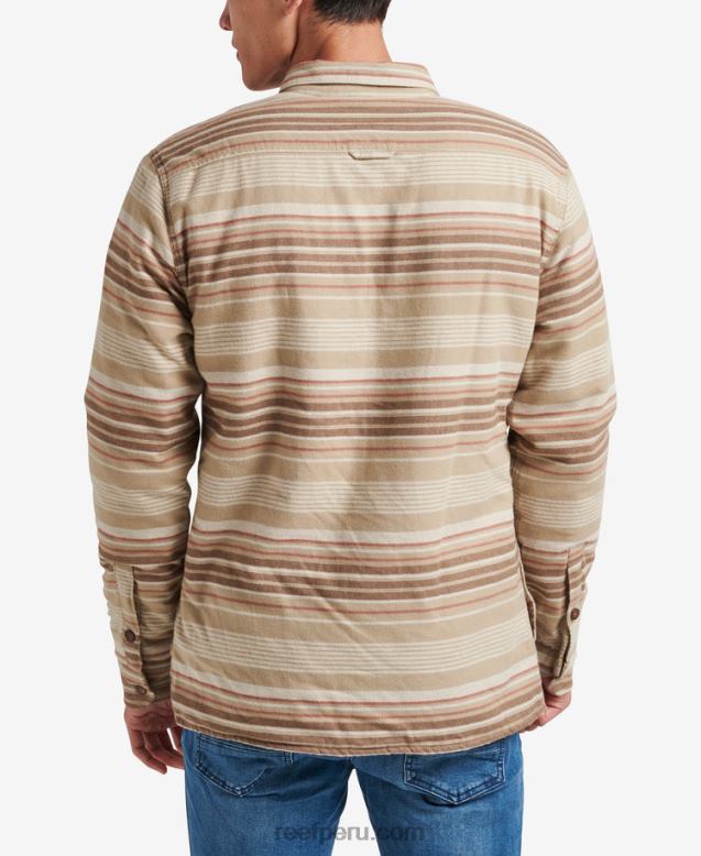 chamarra sherpa manga larga toro leche de almendras 0RZL2590 hombres Reef