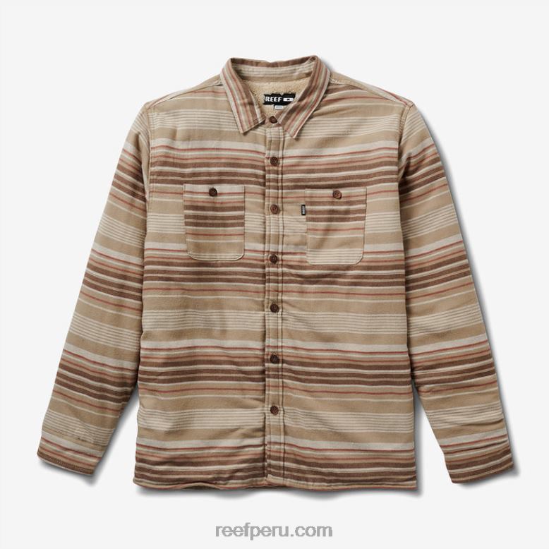 chamarra sherpa manga larga toro leche de almendras 0RZL2590 hombres Reef