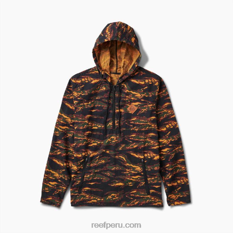 chaqueta hensler con media cremallera camuflaje 0RZL2745 hombres Reef