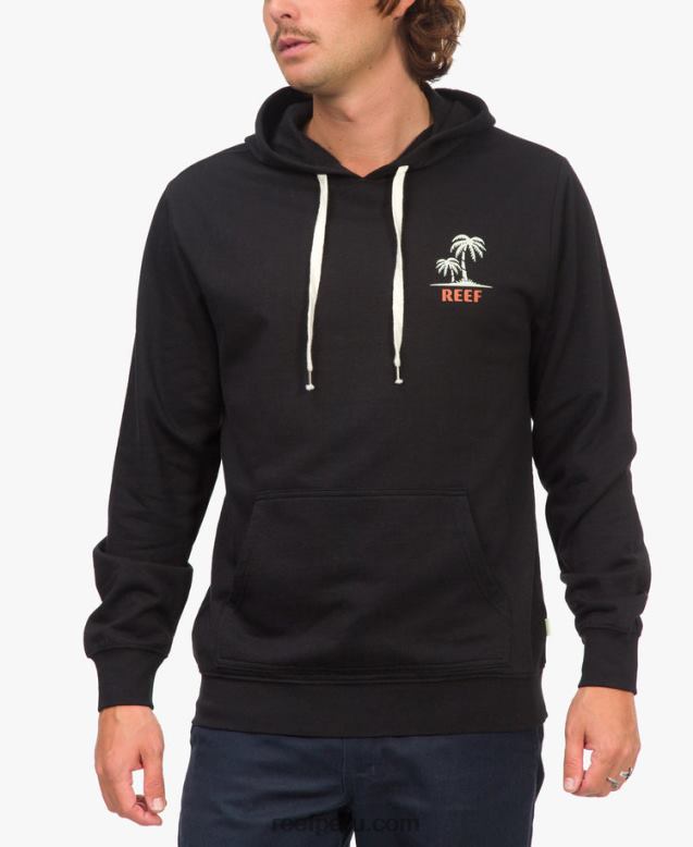 barajar sudadera con capucha negro 0RZL2728 hombres Reef