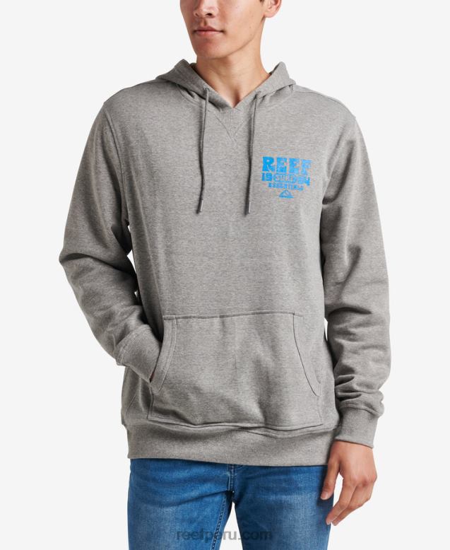 carland sudadera con capucha gris acero 0RZL2743 hombres Reef