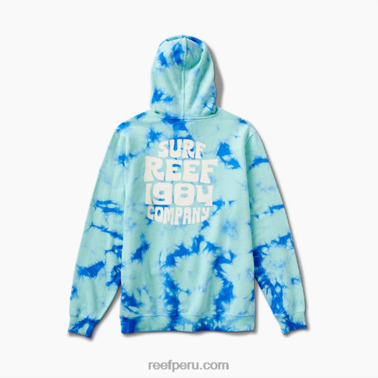 cazadora sudadera con capucha tie dye verde electrico 0RZL2744 hombres Reef