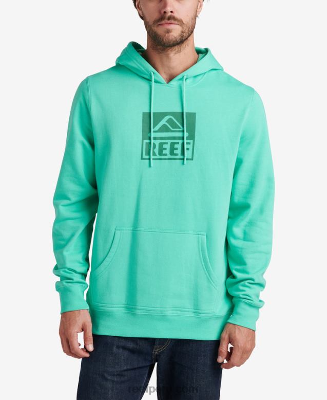 línea de base sudadera con capucha verde electrico 0RZL2738 hombres Reef