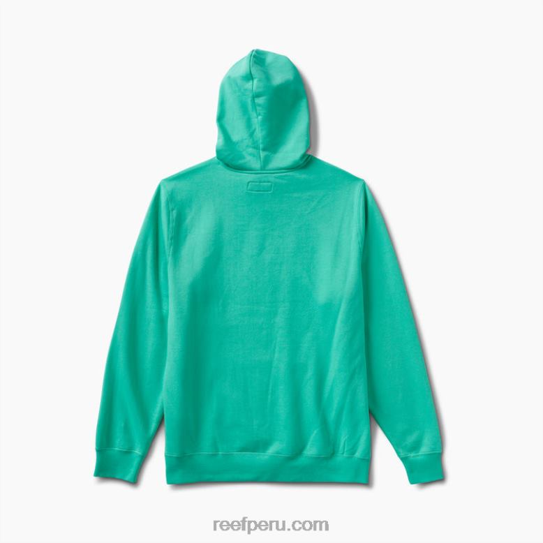 línea de base sudadera con capucha verde electrico 0RZL2738 hombres Reef