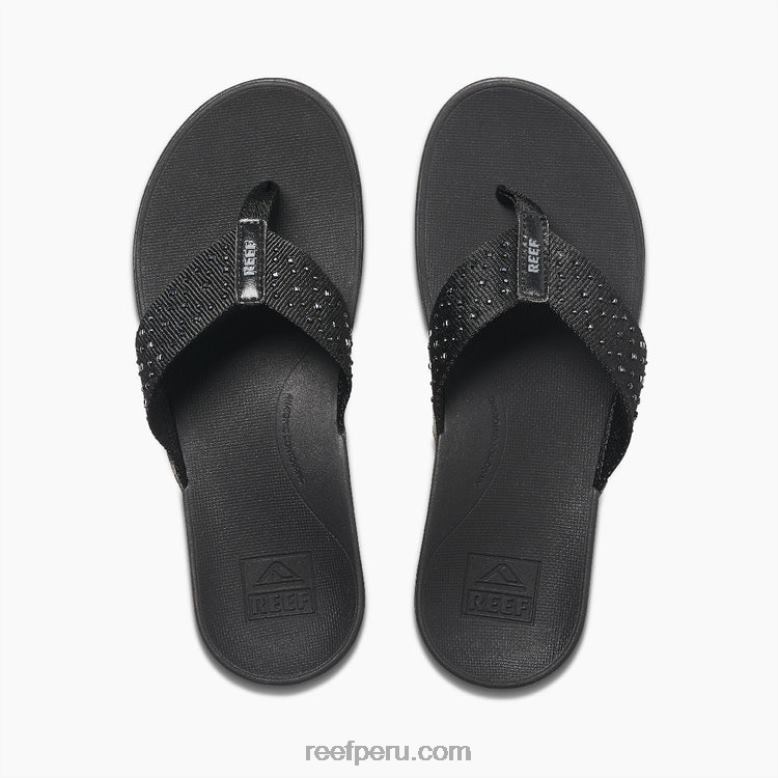arrecife orto joyas negro 0RZL297 mujer