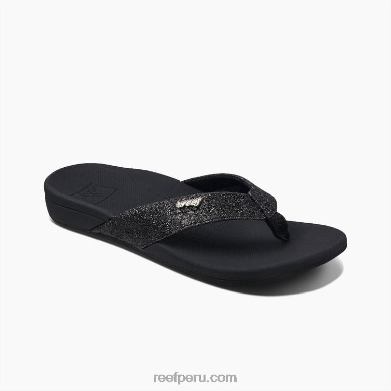 arrecife orto-resorte brillo negro/negro 0RZL243 mujer