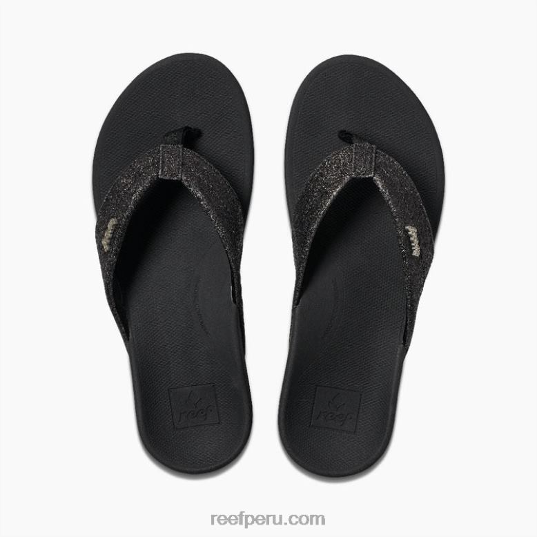 arrecife orto-resorte brillo negro/negro 0RZL243 mujer