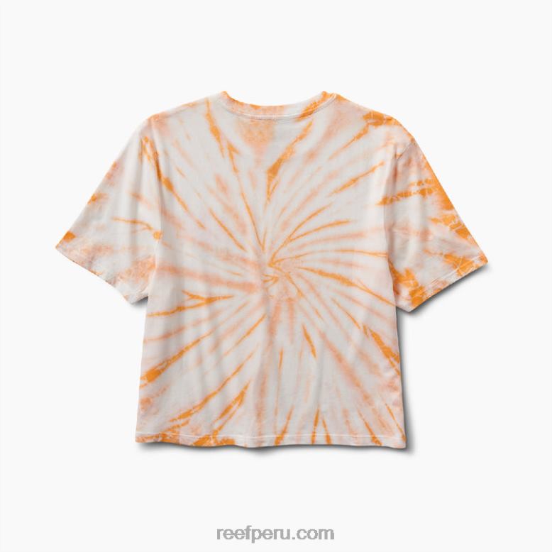 Di por favor camiseta corta de manga corta tinte de corbata de melocotón 0RZL2273 mujer Reef