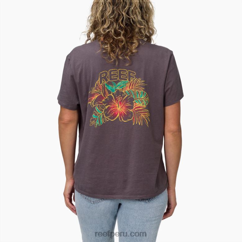 camiseta belina de manga corta gris 0RZL2278 mujer Reef