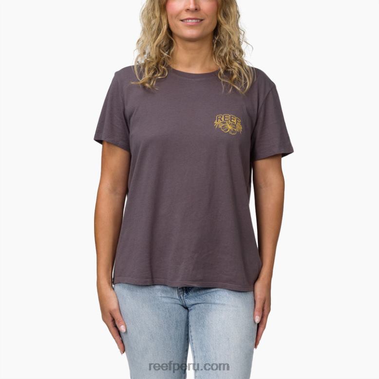 camiseta belina de manga corta gris 0RZL2278 mujer Reef