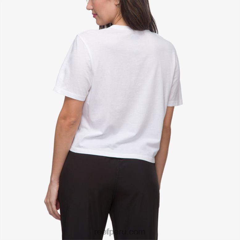 camiseta corta de manga corta de poster child blanco brillante 0RZL2268 mujer Reef