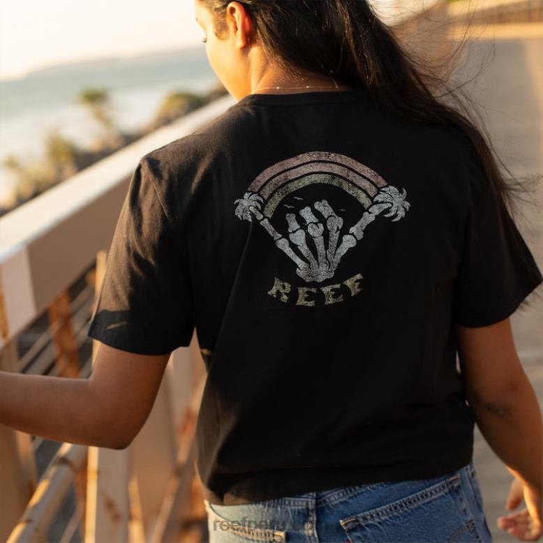 camiseta corta de manga corta en algún lugar caviar 0RZL2270 mujer Reef