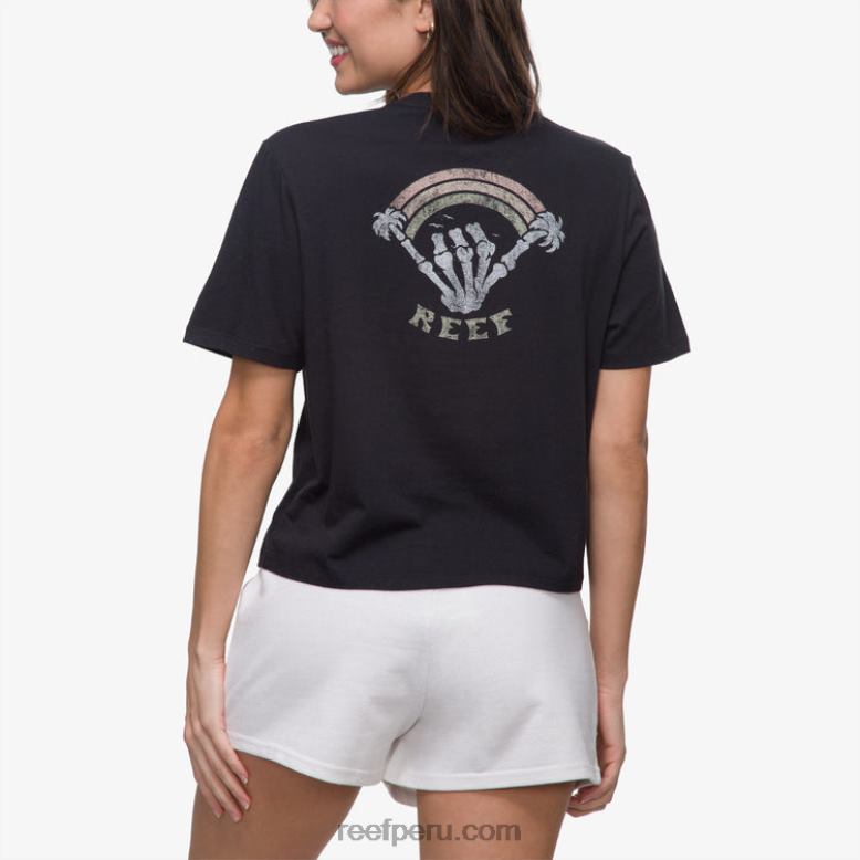 camiseta corta de manga corta en algún lugar caviar 0RZL2270 mujer Reef
