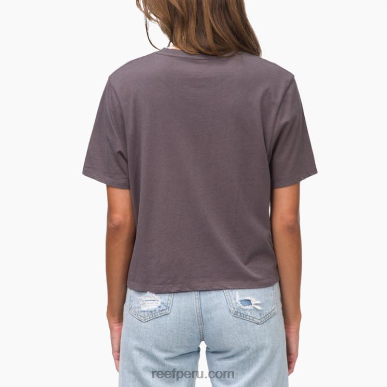 camiseta corta de manga corta plumeria gris 0RZL2279 mujer Reef