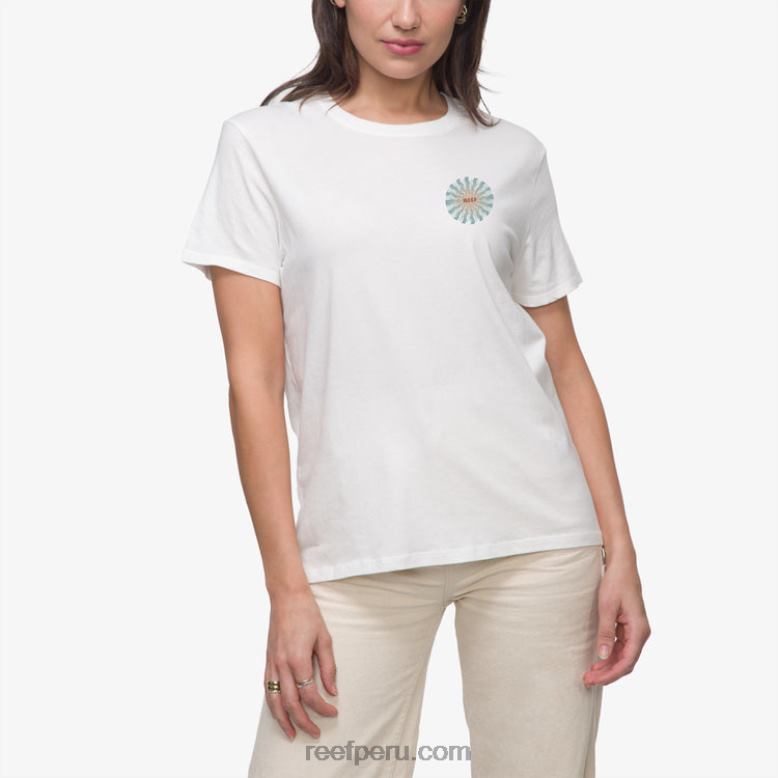 camiseta de manga corta ayesunrays blanco brillante 0RZL2265 mujer Reef