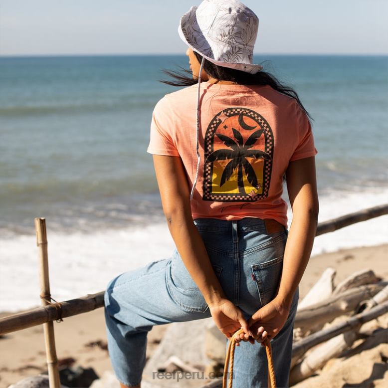 camiseta de manga corta con marco flor del desierto 0RZL2266 mujer Reef