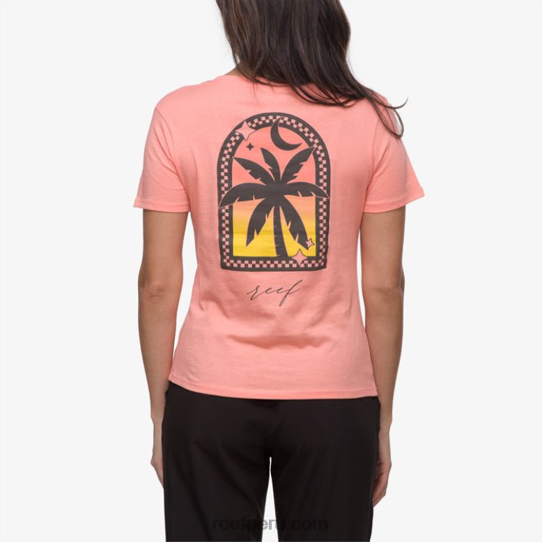 camiseta de manga corta con marco flor del desierto 0RZL2266 mujer Reef