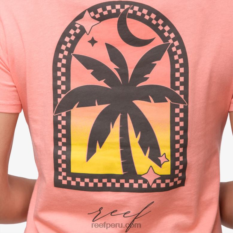 camiseta de manga corta con marco flor del desierto 0RZL2266 mujer Reef