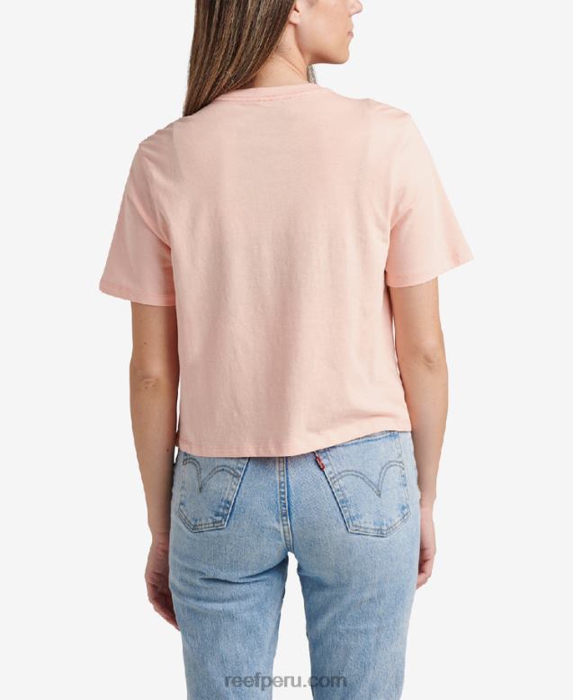 camiseta de manga corta sara tinte de corbata de melocotón 0RZL2285 mujer Reef
