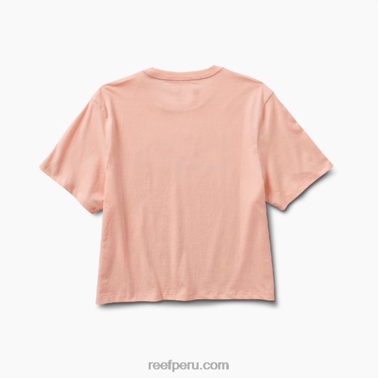 camiseta de manga corta sara tinte de corbata de melocotón 0RZL2285 mujer Reef