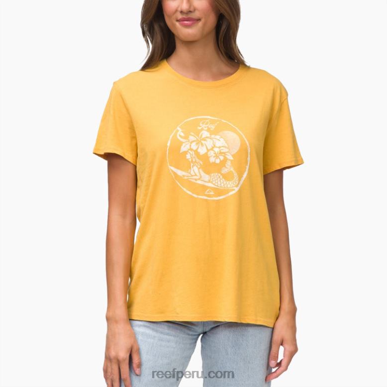 camiseta de manga corta tony miel de oro 0RZL2267 mujer Reef