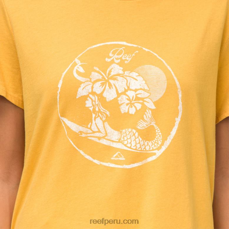 camiseta de manga corta tony miel de oro 0RZL2267 mujer Reef