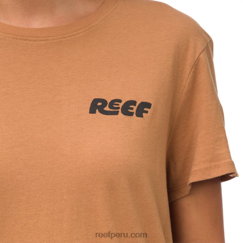 camiseta de manga corta vacay marrón 0RZL2275 mujer Reef
