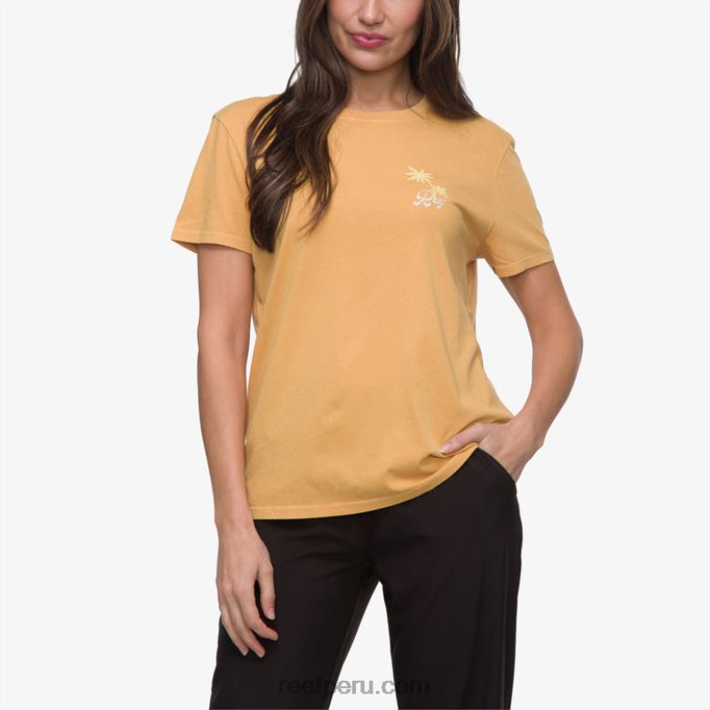 camiseta de salón de manga corta amarillo miel 0RZL2276 mujer Reef