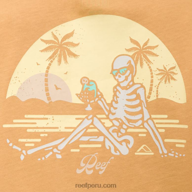 camiseta de salón de manga corta amarillo miel 0RZL2276 mujer Reef
