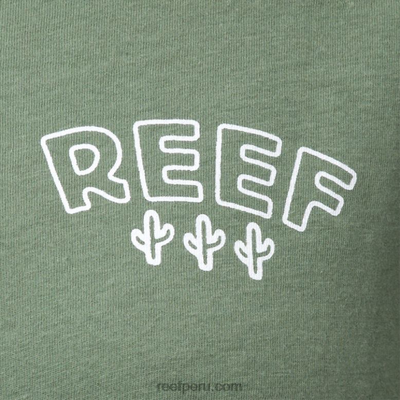 playera boxy de manga corta con cactus espuma marina 0RZL2277 mujer Reef