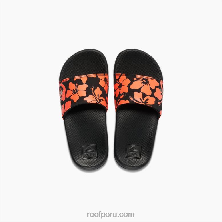 niños una diapositiva coral hibisco 0RZL2890Reef