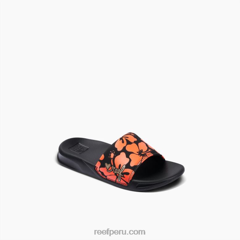 niños una diapositiva coral hibisco 0RZL2890Reef