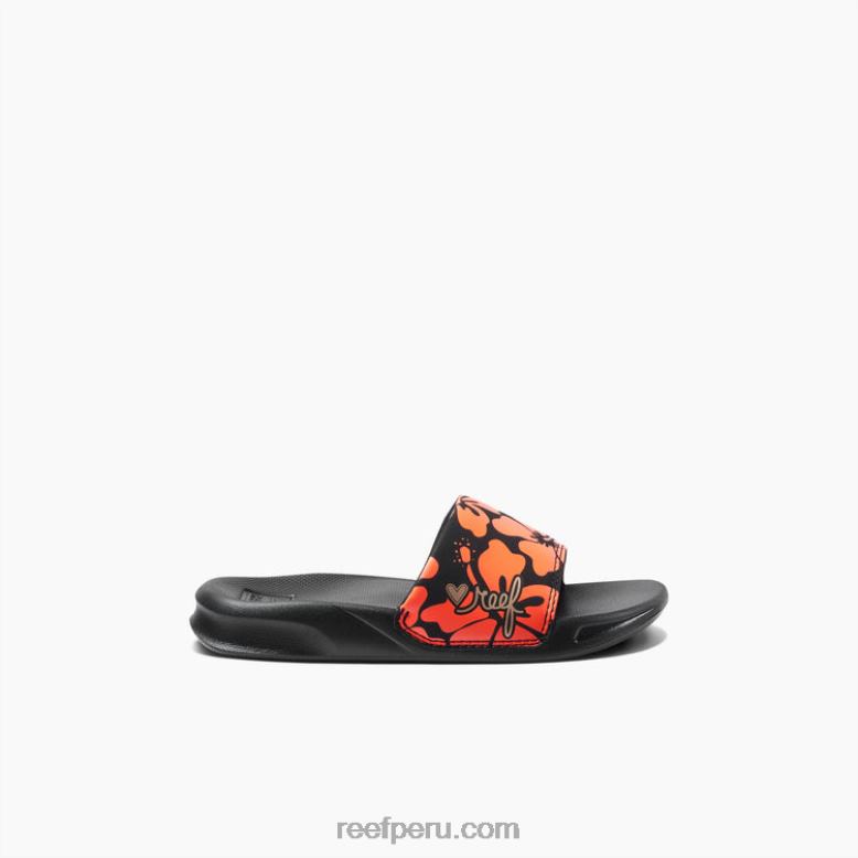 niños una diapositiva coral hibisco 0RZL2890Reef