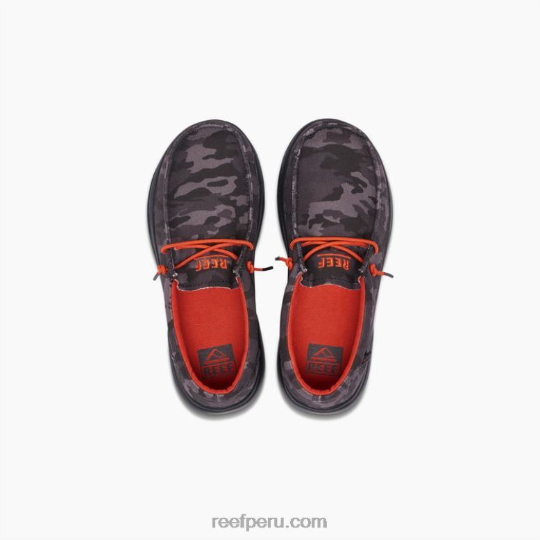 costa de cojines para niños camuflaje negro/rojo 0RZL2857Reef